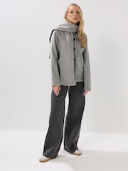 Long Tall Sally Grey Scarf Coat - Image 3 of 6