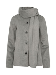 Long Tall Sally Grey Scarf Coat - Image 6 of 6
