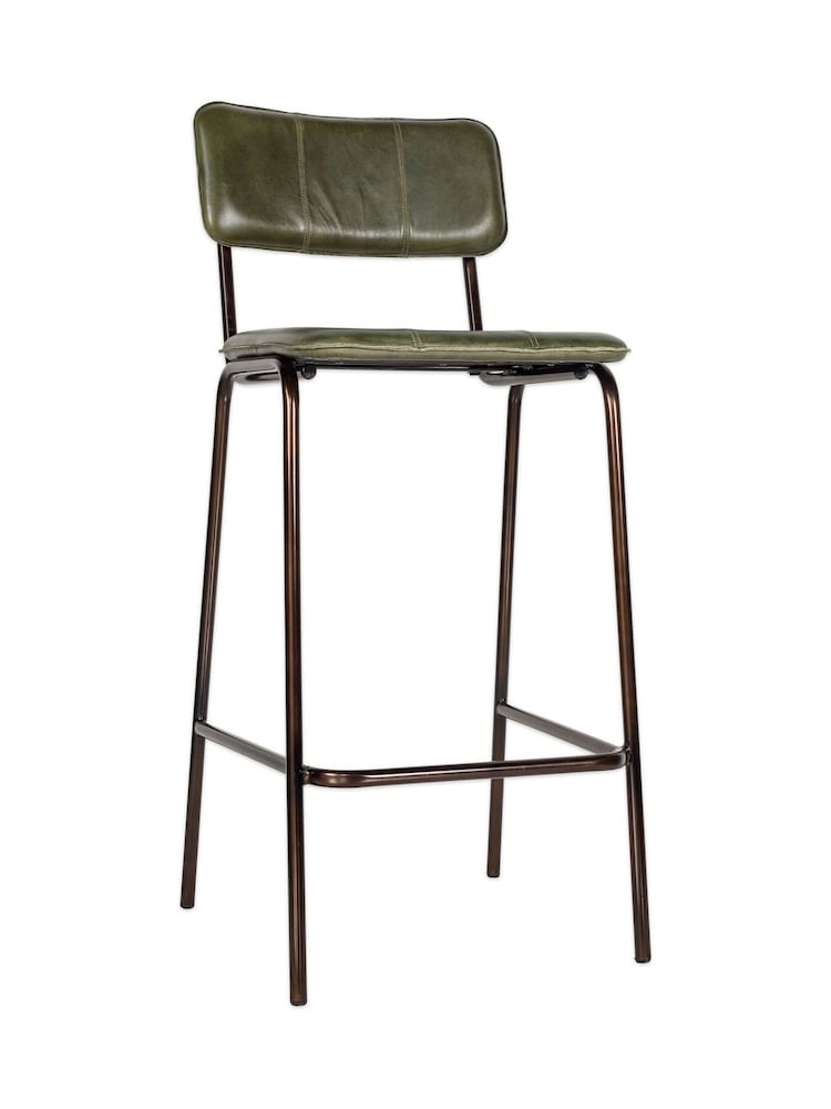 Nkuku Green Ukari Counter Chair - Image 6 of 6 Nkuku Green Ukari Counter Chair - Image 6 of 6