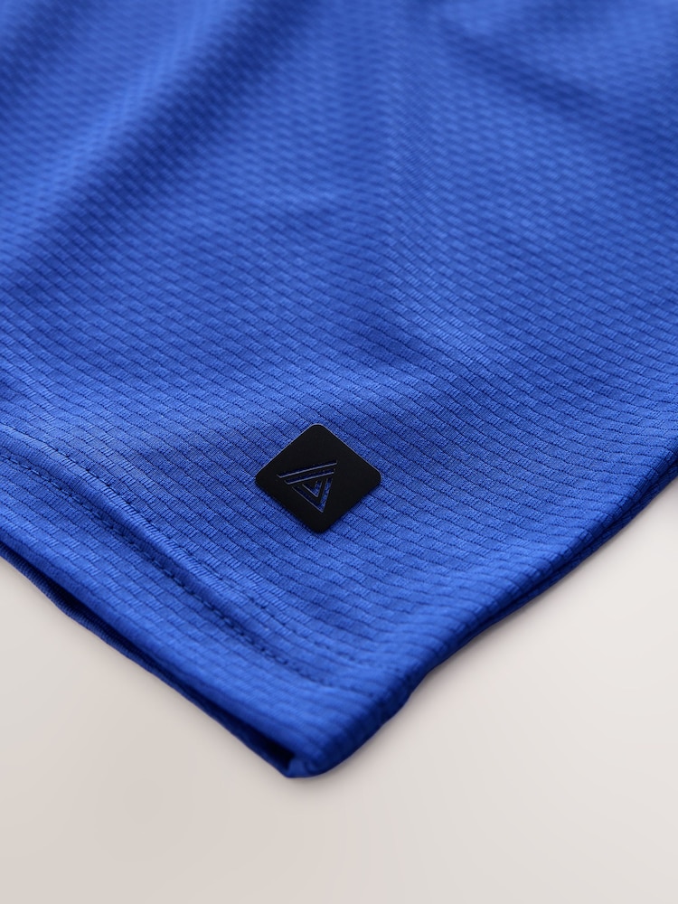 Blue Active Gym Textured Training Shorts - Image 2 of 3