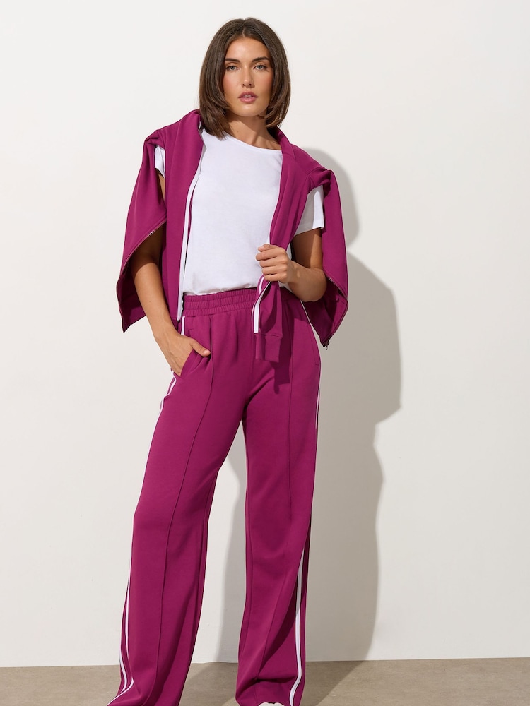 Long Tall Sally Red Two Stripe Joggers - Image 1 of 5 Long Tall Sally Red Two Stripe Joggers - Image 1 of 5