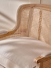Nkuku Natural Kaziria Cane & Linen Armchair - Image 3 of 6