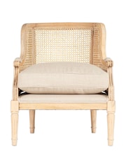Nkuku Natural Kaziria Cane & Linen Armchair - Image 4 of 6