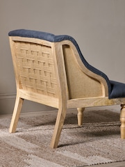 Nkuku Grey Elbu Deconstructed Linen Armchair - Image 3 of 4