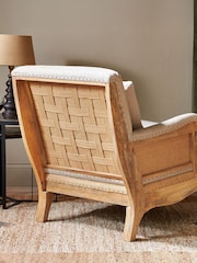 Nkuku Grey Abe Deconstructed Linen Armchair - Image 3 of 4