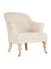 Nkuku Grey Sanja Stripe Armchair - Image 5 of 6