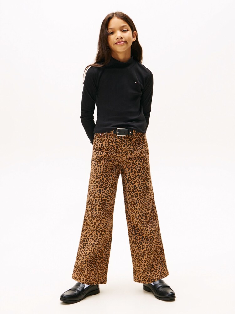 Tommy Hilfiger Black Ribbed Extra Slim Mock Neck Top - Image 2 of 4 Tommy Hilfiger Black Ribbed Extra Slim Mock Neck Top - Image 2 of 4