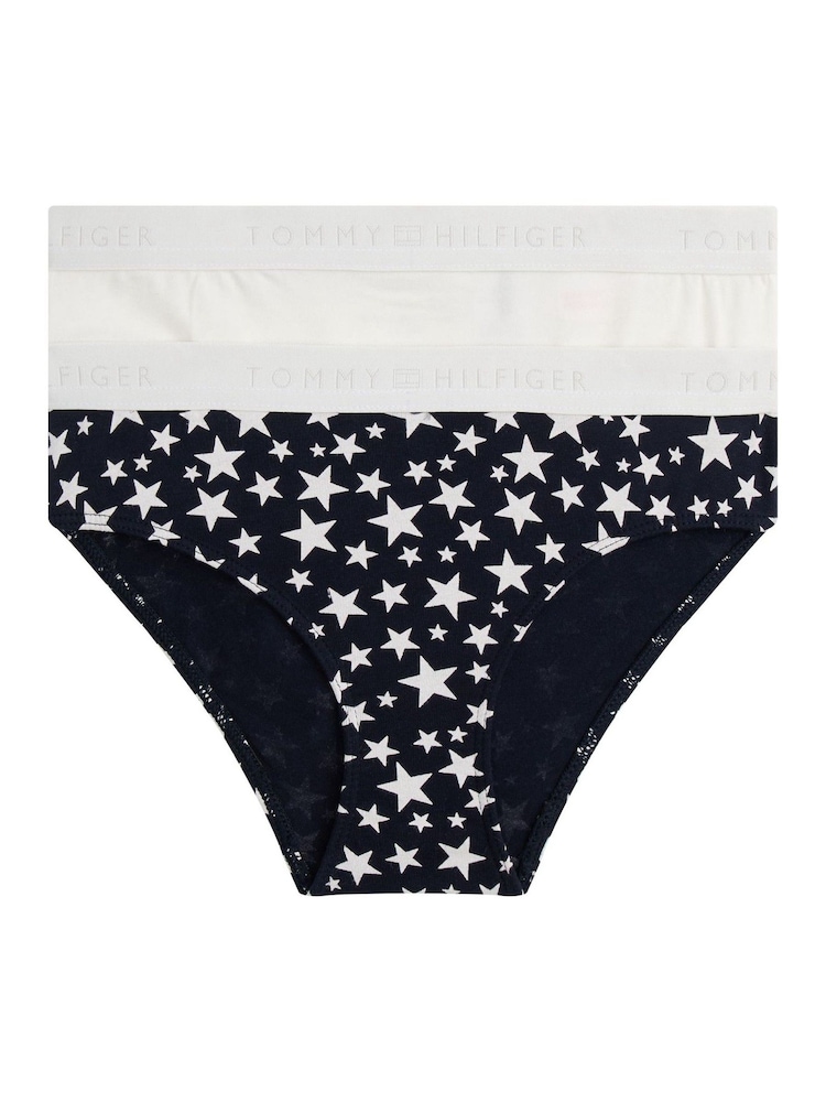 Tommy Hilfiger Blue Signature Print Briefs 2-Pack - Image 1 of 2