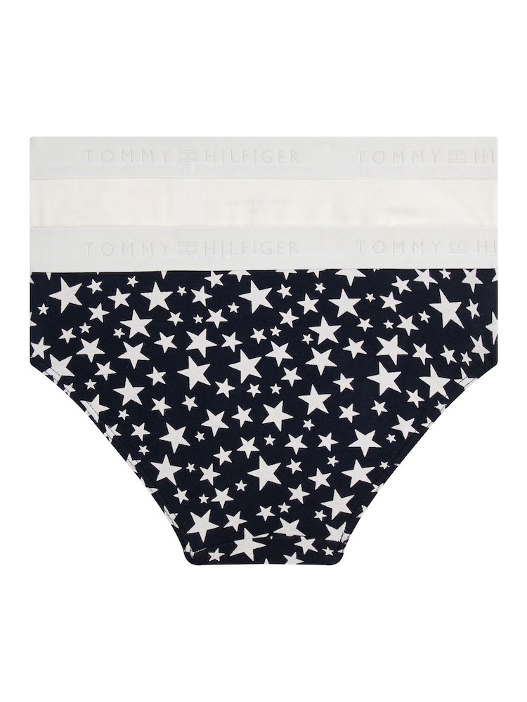 Tommy Hilfiger Blue Signature Print Briefs 2-Pack - Image 2 of 2