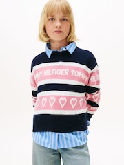 Tommy Hilfiger Intarsia Repeat Logo Relaxed Jumper - Imagen 1 de 5