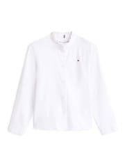 Tommy Hilfiger White Ruffle Collar Poplin Relaxed Fit Blouse - Image 6 of 6
