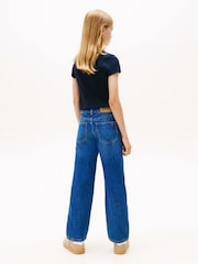 Tommy Hilfiger Blue Logo Embroidery Girlfriend Jeans - Image 2 of 5