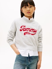 Tommy Hilfiger Varsity Intarsia Logo Jumper - Imagen 1 de 5