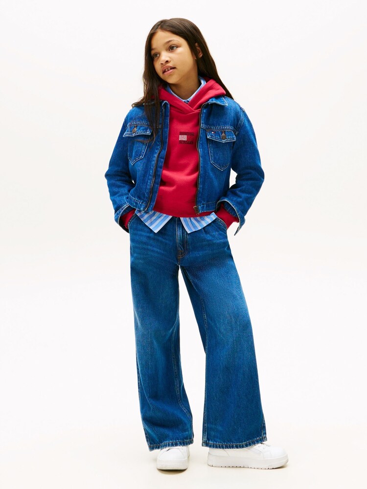 Tommy Hilfiger Blue Mabel High Rise Pleated Wide Leg Jeans - Image 1 of 5 Tommy Hilfiger Blue Mabel High Rise Pleated Wide Leg Jeans - Image 1 of 5