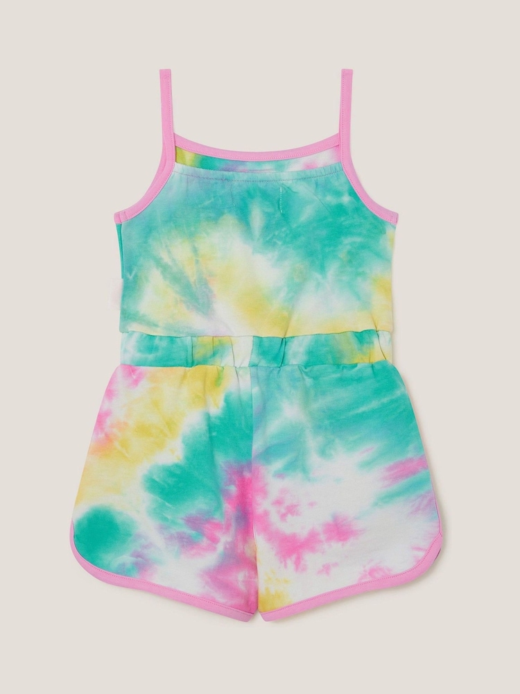 Monsoon Blue Tie Dye Strappy Playsuit - Image 2 of 3