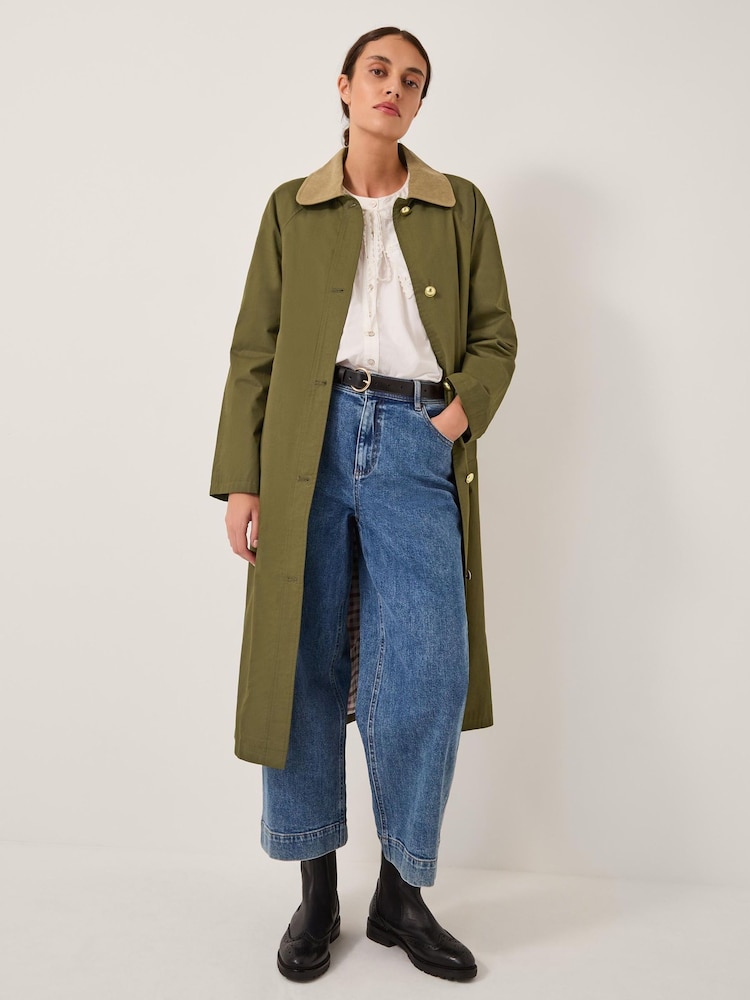 Monsoon Green Lucy Trench Coat - Image 1 of 4