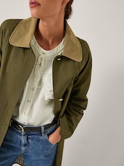 Monsoon Green Lucy Trench Coat - Image 3 of 4
