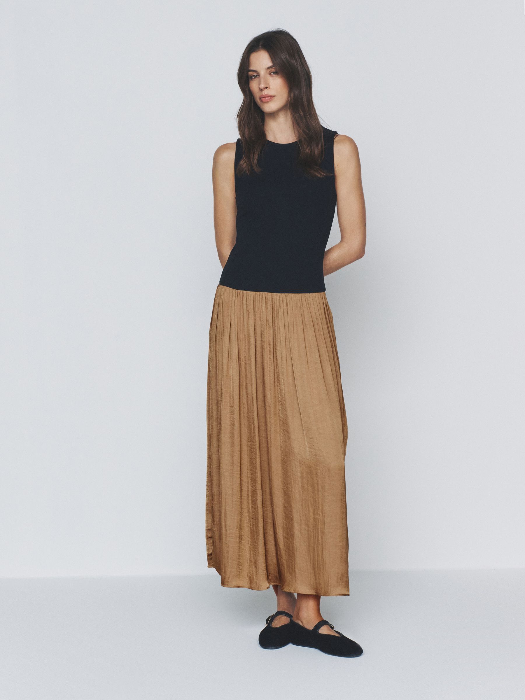 Next：日本 The Set ジャージー サテン ミックス ワンピース from Next