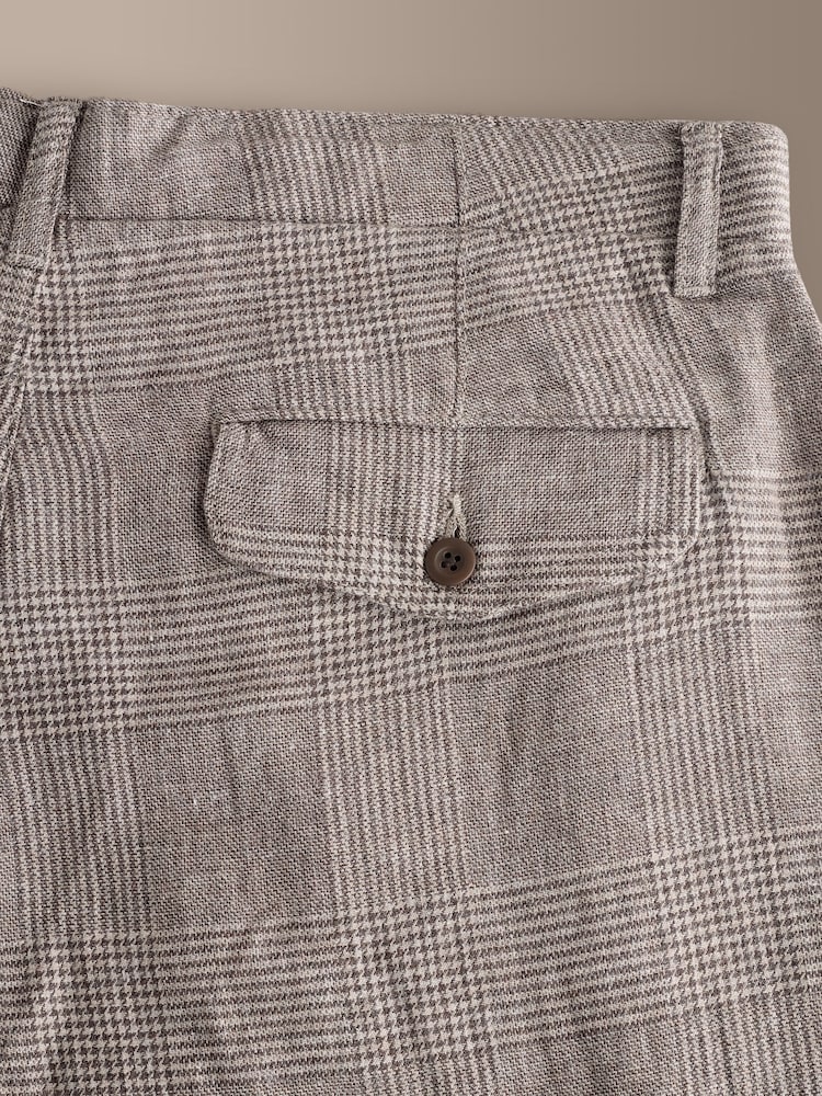 Cuadros neutro - Pantalones con alto contenido en lino Heritage de Signature - Imagen 8 de 8 Cuadros neutro - Pantalones con alto contenido en lino Heritage de Signature - Imagen 8 de 8