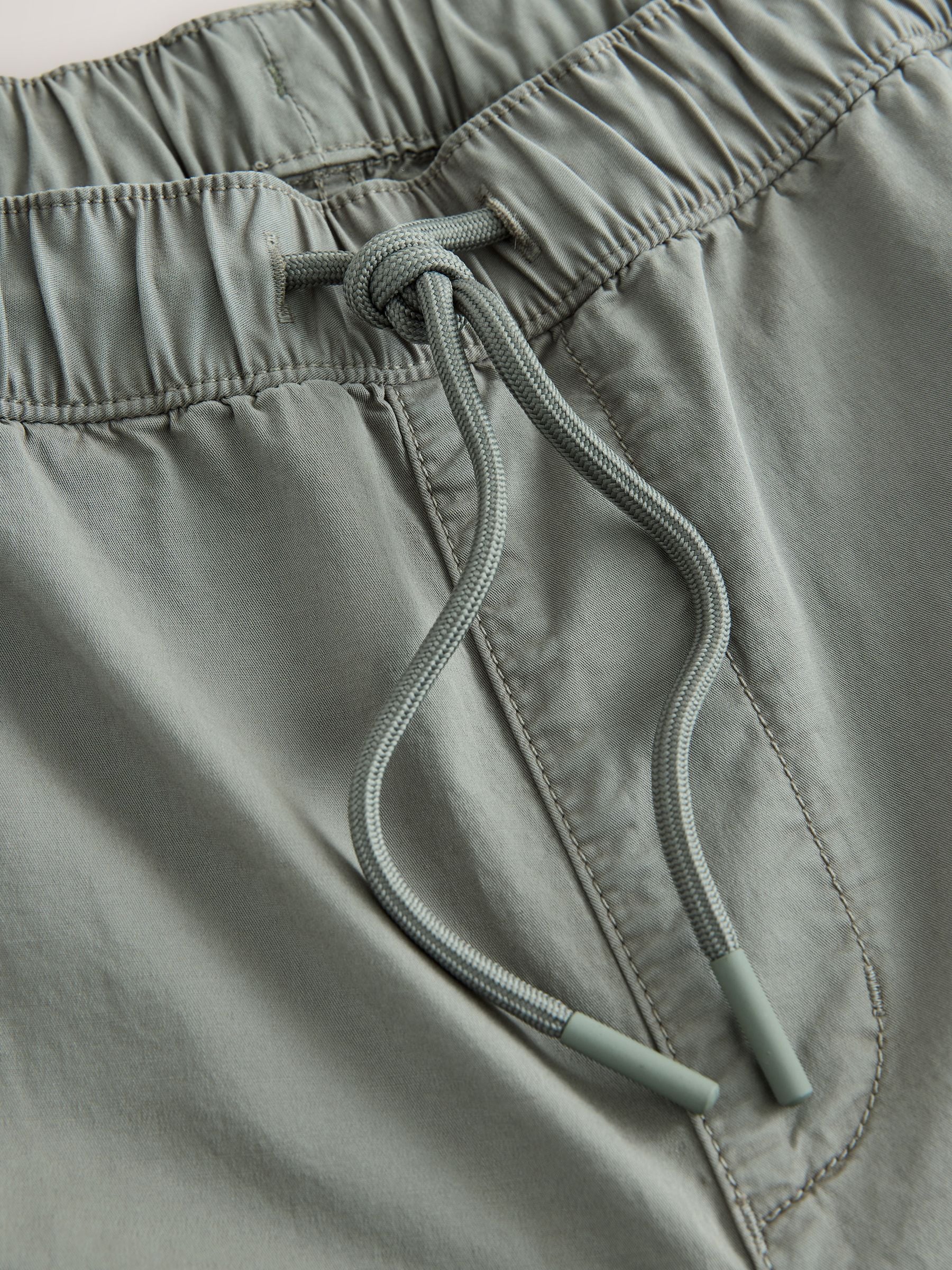 Buy Sage Green Regular Tapered Fit Cotton Stretch Cargo Trousers