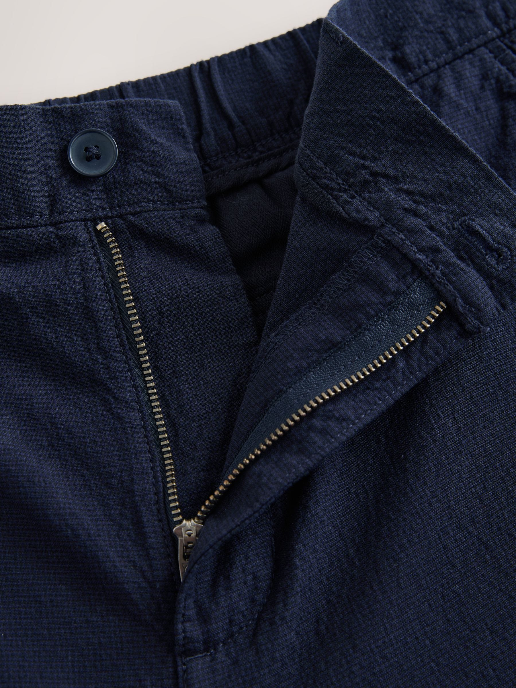 Buy Navy Blue Relaxed Tapered Fit Seersucker Trousers from Next USA