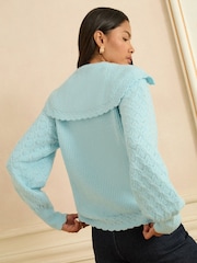 Love & Roses Knitted Collared Jumper - Image 4 of 4