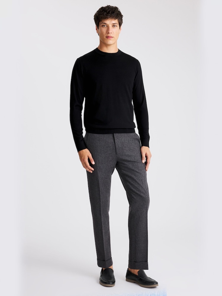 MOSS Crew-Neck Black Jumper - Image 2 of 3 MOSS Crew-Neck Black Jumper - Image 2 of 3