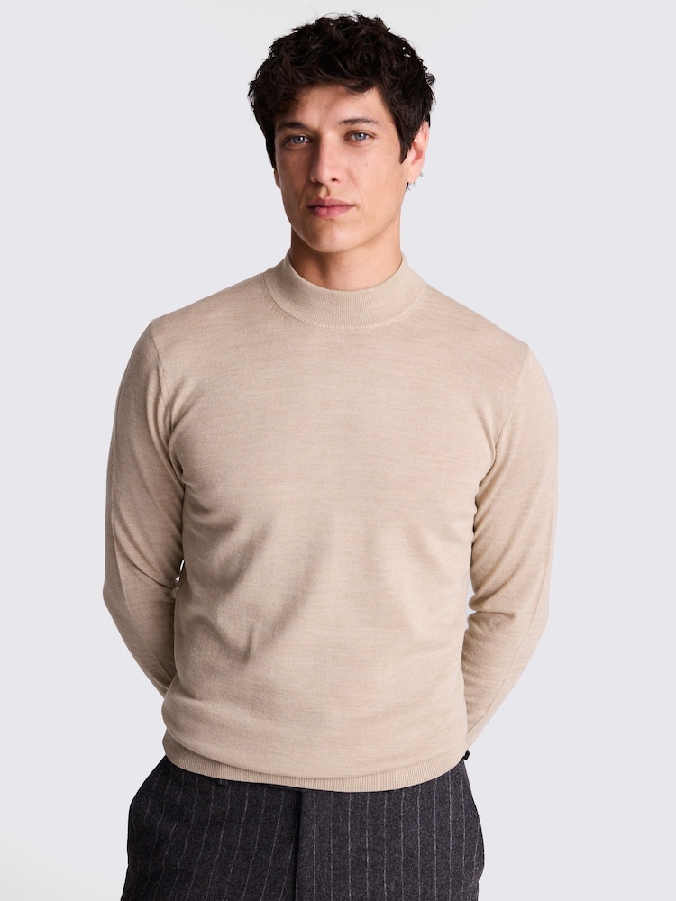 MOSS Blend Mock Neck Jumper - Image 1 of 6 MOSS Blend Mock Neck Jumper - Image 1 of 6