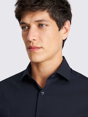 MOSS Slim Fit Blue Stretch Shirt - Image 2 of 2