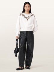 AllSaints White Drip Separo Sweatshirt - Image 3 of 7