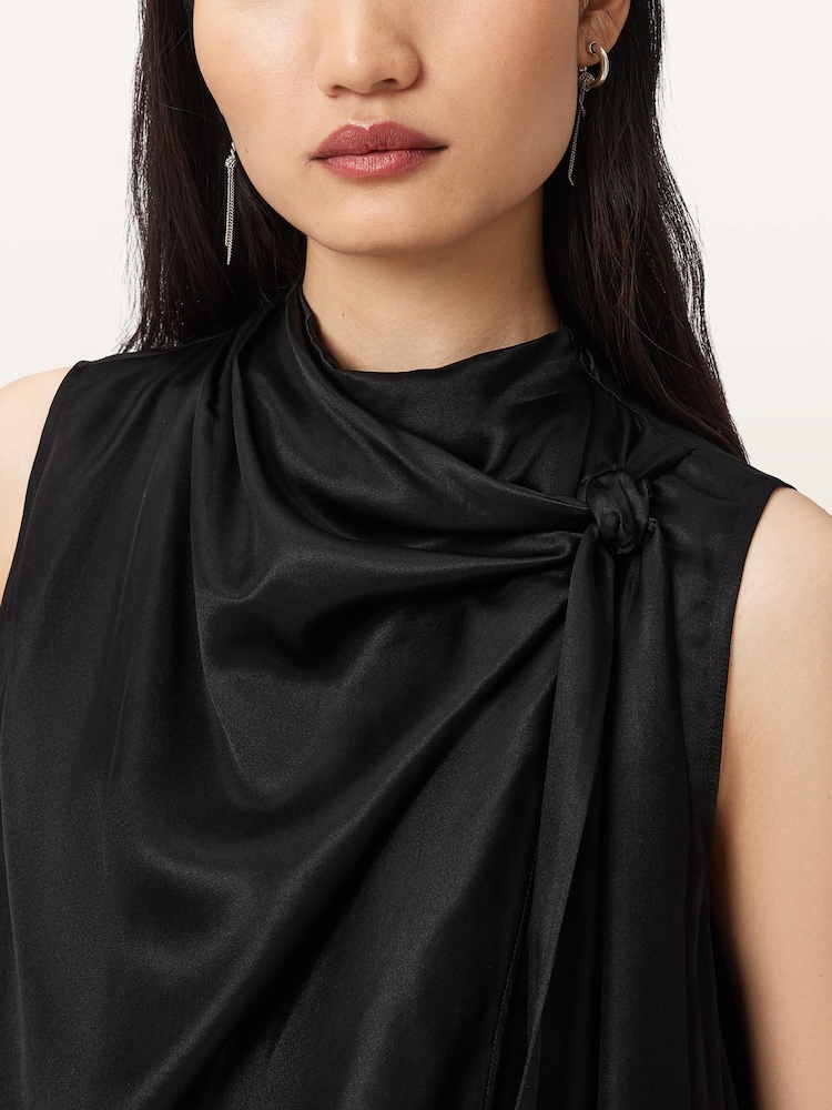 AllSaints Black Herela Top - Image 2 of 8