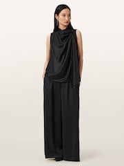 AllSaints Black Herela Top - Image 7 of 8