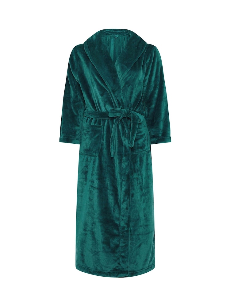 Yours Curve Green Super Luxe Shawl Maxi Robe - Image 5 of 5