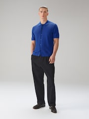 Navy Blue/Grey Textured Knitted Shirts 2 Pack - Image 3 of 11