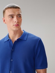 Navy Blue/Grey Textured Knitted Shirts 2 Pack - Image 6 of 11