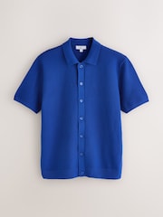 Navy Blue/Grey Textured Knitted Shirts 2 Pack - Image 7 of 11