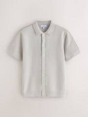 Navy Blue/Grey Textured Knitted Shirts 2 Pack - Image 8 of 11