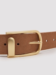 Reiss Tan Iyla Suede Half Keeper Belt - Image 4 of 4