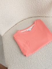 Reiss Peach Belle Cotton Crew-Neck T-Shirt - Image 2 of 4