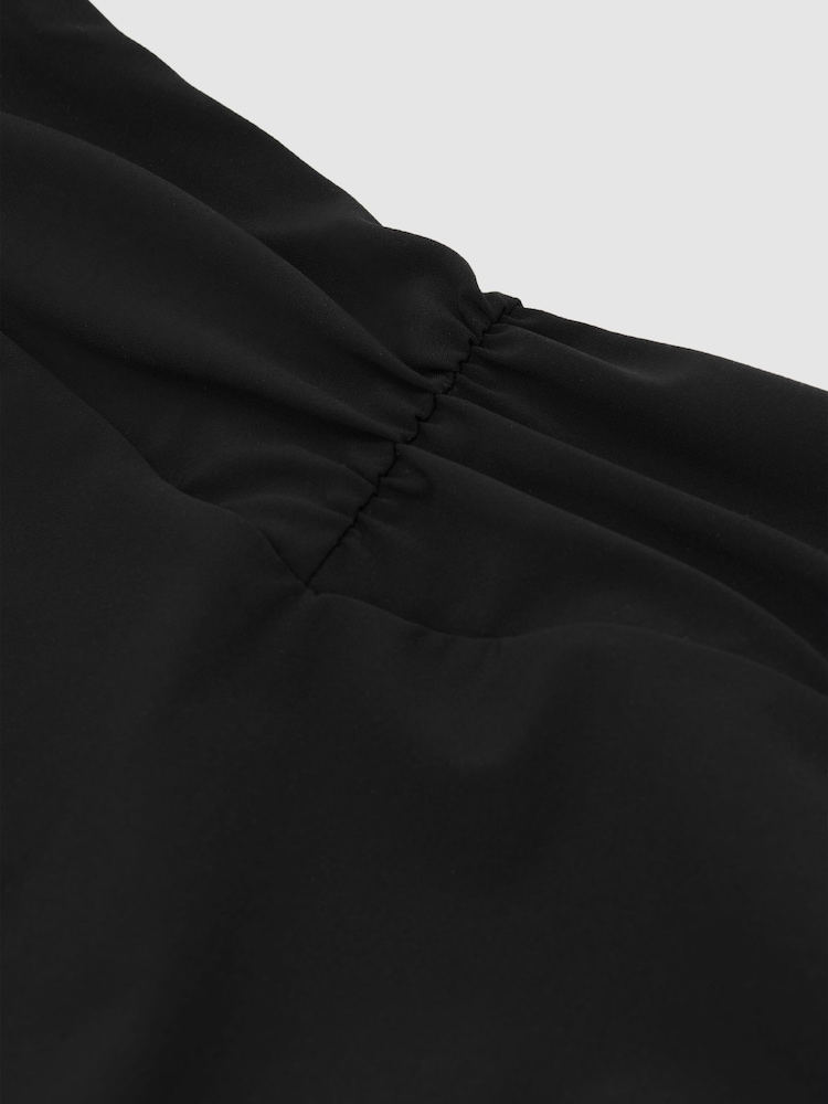 Reiss Black Maisie High-Waisted Ruched Bikini Bottoms - Image 8 of 8 Reiss Black Maisie High-Waisted Ruched Bikini Bottoms - Image 8 of 8