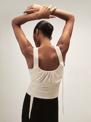 Reiss Ivory Darlie Reiss | Royal Ballet Ruched Vest - Image 5 of 7