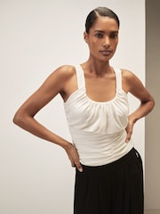 Reiss Ivory Darlie Reiss | Royal Ballet Ruched Vest - Image 6 of 7