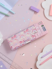 Pink Sparkle Rainbows and Unicorn Pop Out Pencil Case - Image 2 of 6