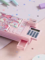 Pink Sparkle Rainbows and Unicorn Pop Out Pencil Case - Image 4 of 6