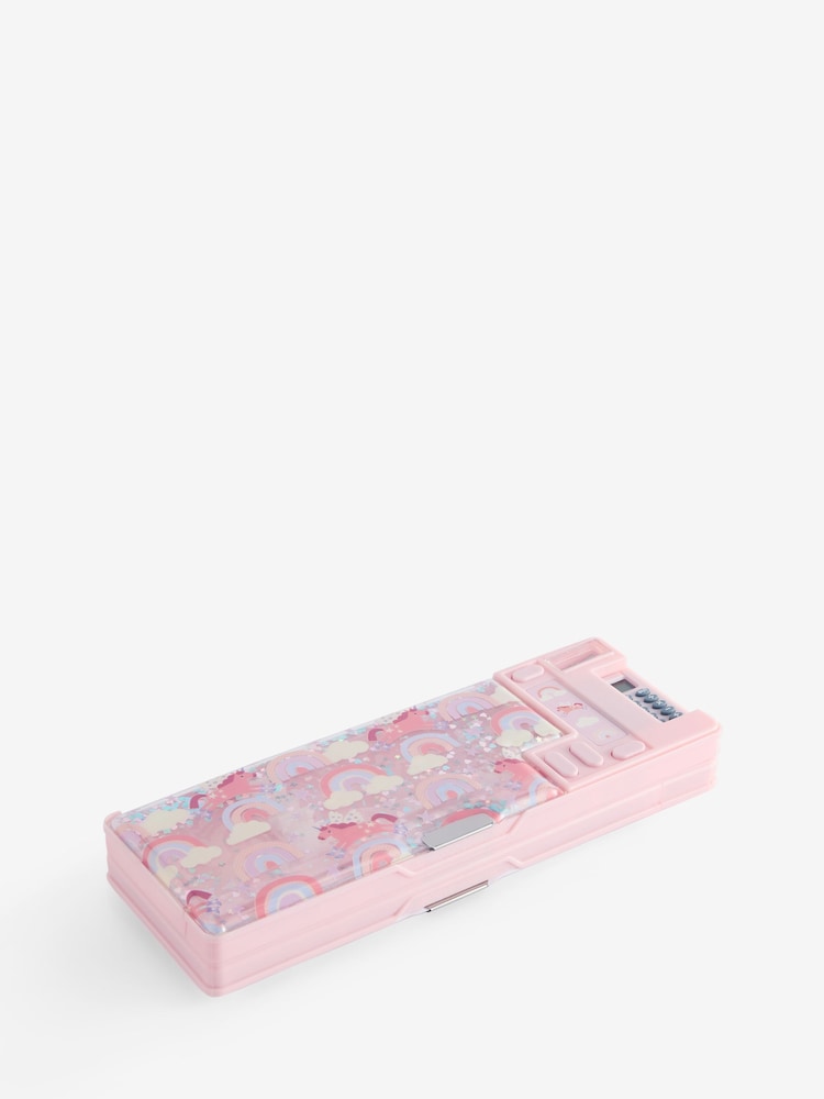 Pink Sparkle Rainbows and Unicorn Pop Out Pencil Case - Image 6 of 6