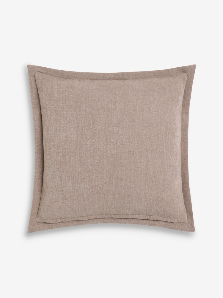 Mid Natural 50 x 50cm Burford Flange Edge Cushion - Image 4 of 4