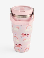 Pink Rodeo Unicorn 600ml Stainless Steel Water Bottle with Straw - Image 3 of 3