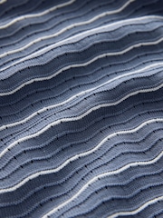 أزرق/رمادي - Set of Textured Wave Knitted T-Shirt and Shorts 2 Pack - صورة 15 من 15