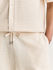 Green/White Textured Knitted Shirts and Shorts Set 2 Pack - Image 6 of 13