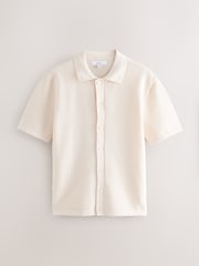 Green/White Textured Knitted Shirts and Shorts Set 2 Pack - Image 9 of 13